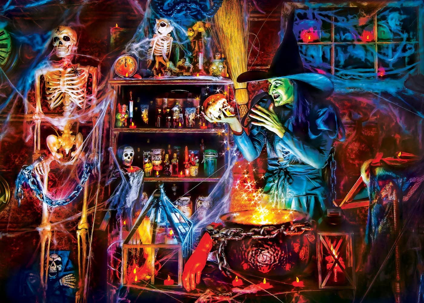 Baby Fanatics MasterPieces 500 Piece Glow in The Dark Halloween Jigsaw Puzzle - A Dark Brew - 15x21