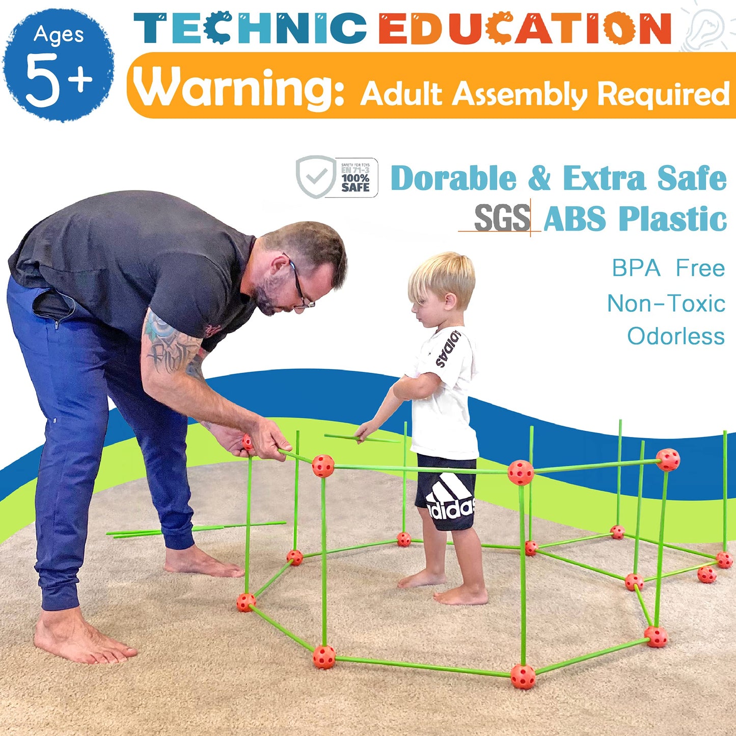 Tiny Land Fort Building Kit Creative Fort Indoor Outdoor For 5,6,7,8 Years Old Boys And Girls Stem Building Toys With Storage Bag Diy Castles Tunnels With 86 Rods And 44 Balls