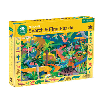Mudpuppy Dinosaurs - 64 Piece Search & Find Puzzle Jigsaw Puzzle Featuring Diverse Prehistoric Animals And Over 40 Hidden Images