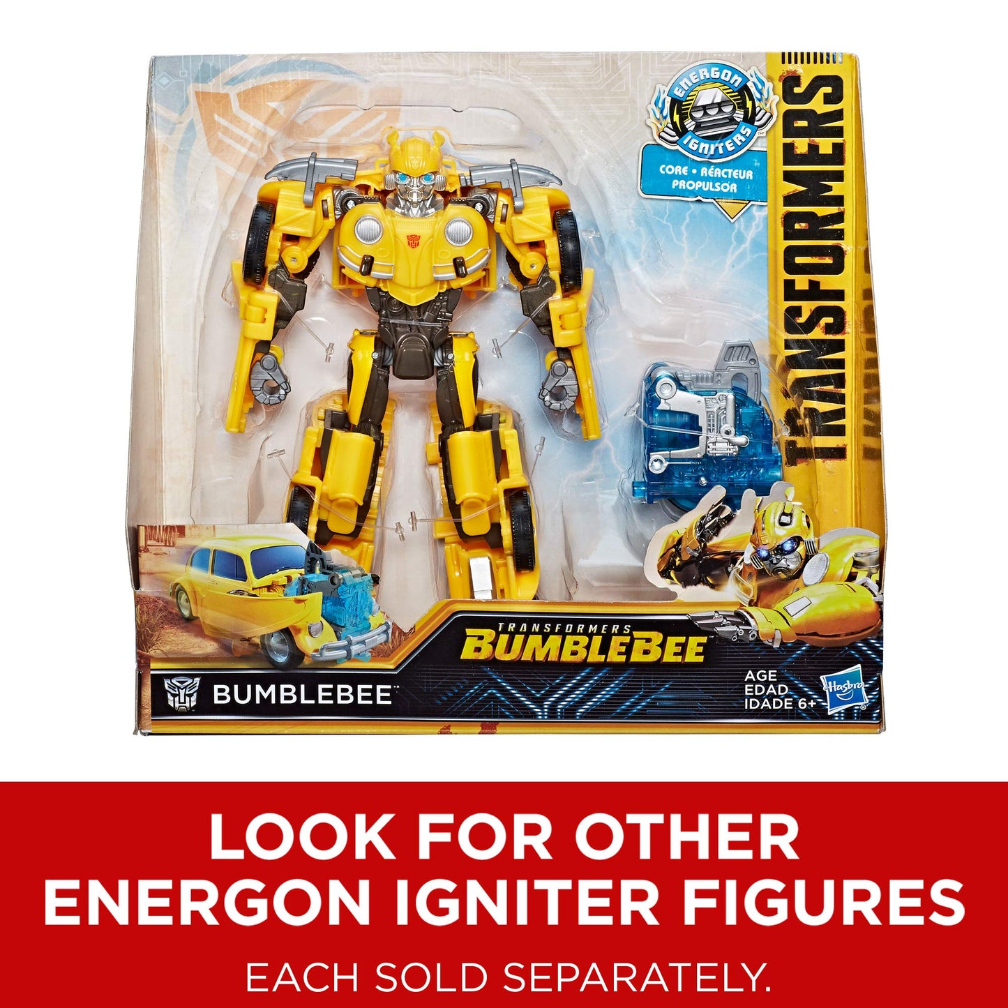 Transformers: Bumblebee Movie Toys, Energon Igniters Nitro Bumblebee Action Figure - Included Core Powers Driving Action - Toys