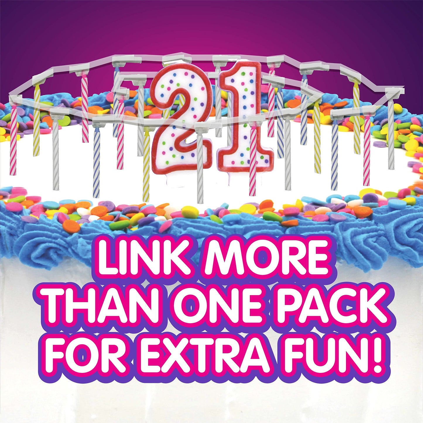 BEST PARTY EVER! Quick Light Birthday Candles - Multi-Color 4-Pack - Paraffin Wax - Amazing Chain Reaction - Model 3439A