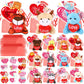 Blueweenly 72 Pcs Valentines Day Gifts For Kids,24 Set Valentines Mini Stuffed Animals Set For Kid Classroom,Valentines Plush An