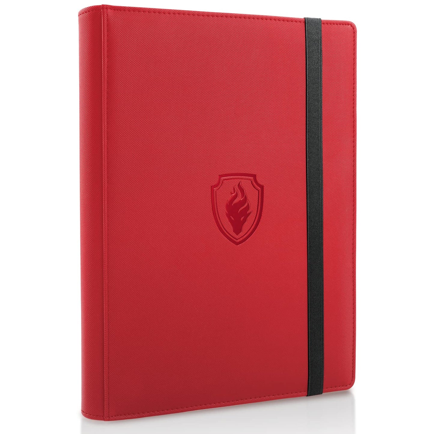 Trading Card Binder 9 Pocket  Fabmaker PU Cover Card Collection Binder for 360 Cards  enhanced Card Book  Sturdy Card Holder Folders  Card Album for YuGiOh  MTG  TCG  Game Cards & Sports Cards  Red