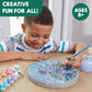 MindWare Paint Your Own Stepping Stone Kit - Mosaic Moon and Stars - Kits Include Paint and Brushes -
