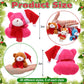 Poen 200 Pcs Mini Christmas Stuffed Animals Bulk Mini Plush Christmas Tree Hanging Decorations Plush Key Chain Animal Toy Set Sm