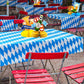 3Pcs Blue & White Checkered Table Cloths For Oktoberfest Wonderland Tea Party Supplies, Rectangle Plastic Tablecover 54 X 108In