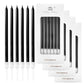 24-Count Black Birthday Candles, Long Thin Cake Candles for Birthday Parties, Celebration, Wedding, Party Cake Cupcake Decoratio