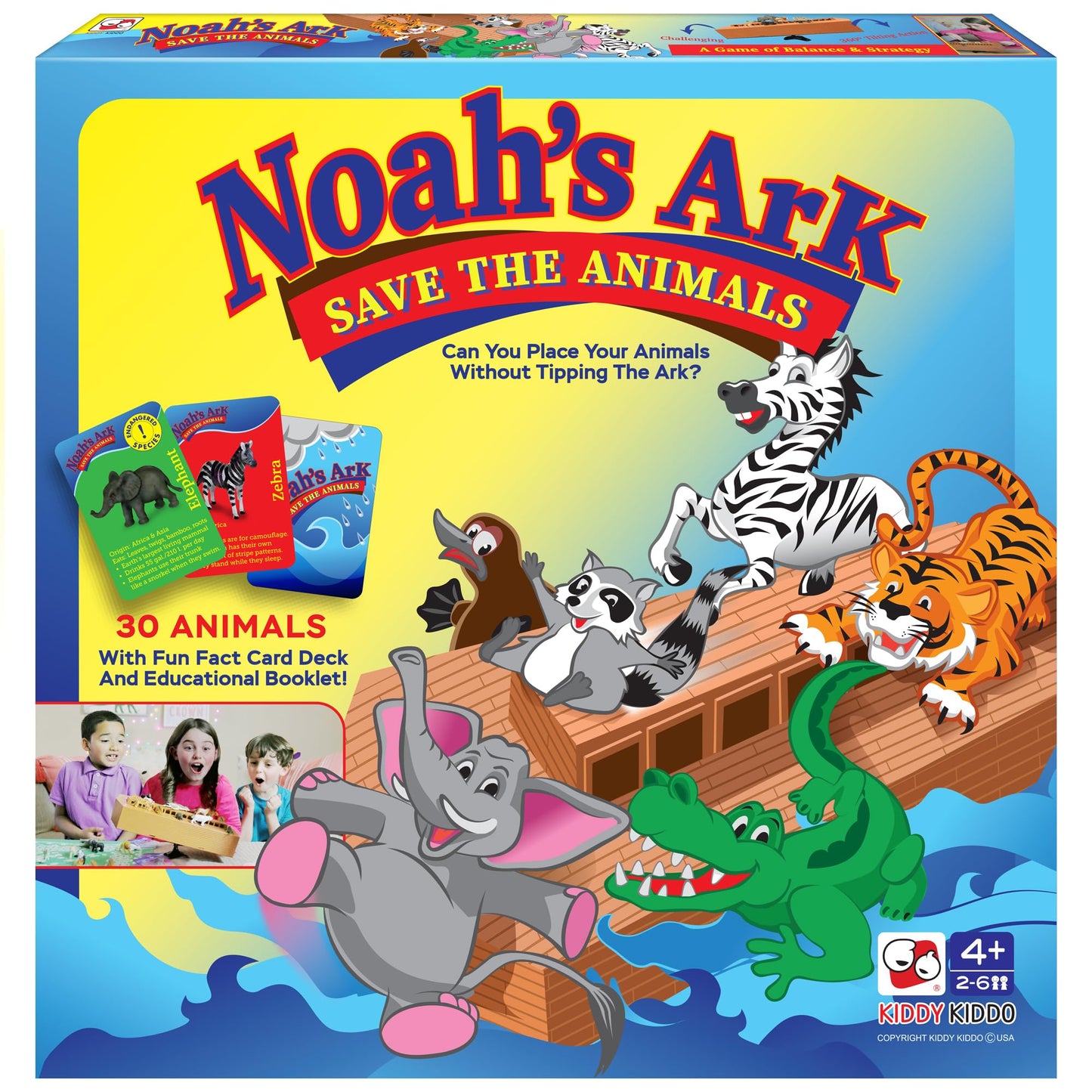 Noah'S Ark Educational Balancing Board Game For Kids & Toddlers - Christian Bible Animal Toy With Rocking Balance - Fun And Learning For Kids
