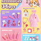2 Plush Pets Cat & Dog, 36-Piece Vet Doctor Kit for Kids - Toddler Veterinarian Playset with Costume, Doctor and Dental Tools -