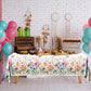 Hakoti Wildflower Baby Shower Decorations - 3Pcs Wildflower Tablecloth Wildflower Baby In Bloom Party Tablecloth Floral Theme Su