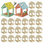 DoubleFill 60 Pcs Wooden Bird Feeder Kits for Kids Outdoor Build Your Own Bird Feeder Kit Painting Activities Crafts Outside Gar
