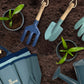 Kinderific Gardening Set, Tool Kit, For Kids, Stem, Includes Tote Bag, Spade, Watering Can, Rake, Fork, Trowel And Gloves (Blue)