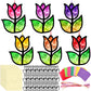 Supervitae 24 Sets Tulip Crafts Kits Mother s Day Crafts Spring Flower Paper Sun Catchers Art Kits DIY Tissue Paper Sign Make Y