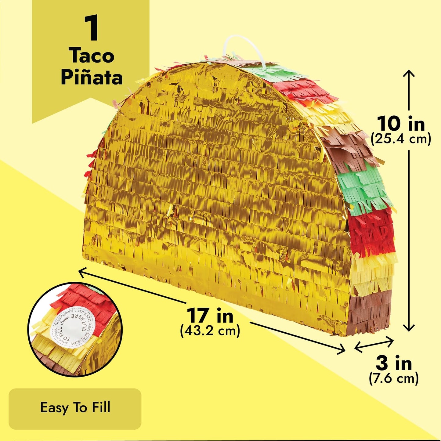 Blue Panda Taco Pinata For Cinco De Mayo, Fiesta, Mexican Birthday Party Decorations (Small, 17 X 10 Inches)