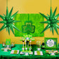 Toniful 4 Pcs 22Inch 4D Green Explosion Star Mylar Balloons 14Point Star Balloons For Party Decorations Backdrop Christmas,New Y