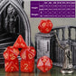 DND Dice Sets, 10 X 7 Sets (70 Pieces) Polyhedron Dice for Dungeons and Dragons RPG MTG D&D Tabletop Game with 1 Big Pouch D4 D8