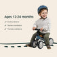 Retrospec Cricket Baby Walker Balance Bike, 4 Wheels, Olive Drab, Model 5350, Toddler Bicycle Toy for Ages 12-24 Months