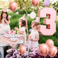 Number Piata Rose Gold Piata with Stick Blindfold Confetti, Princess Piata for Girls Birthday Party Anniversary Celebration Deco