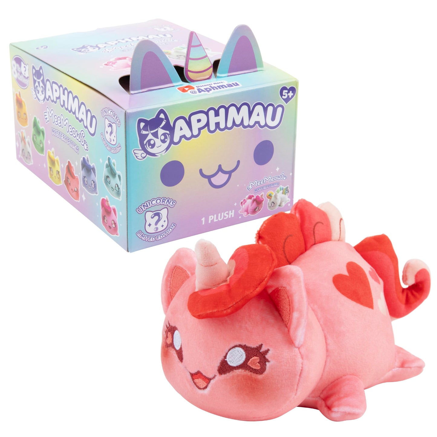 Aphmau Mini Mystery 6'' Plush - Unicorn Collection - 4 Pack; Youtube Gaming Channel, Blind Box, 4 Of 8 Unique Possible Unicorn M
