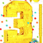 Sratte Number Piñata Birthday Piñata Decorations Gold Foil Piñata With Stick Blindfold Confetti For Boy Girl Birthday Party Decorations Anniversary Celebrations Fiesta Supplies(Number 3)