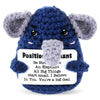 Lestp Funny Gifts Women Positive Elephant Emotional Support Crochet Nuggets Pickle Plush Partner Cute Birthday Gift Gag Metal He