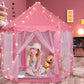 Volscity Princess Tent With Led Star Lights,Kids Castle Play Tent For Girls,Large Playhouse Girl Toy Gifts Age 3+,Indoor And Out