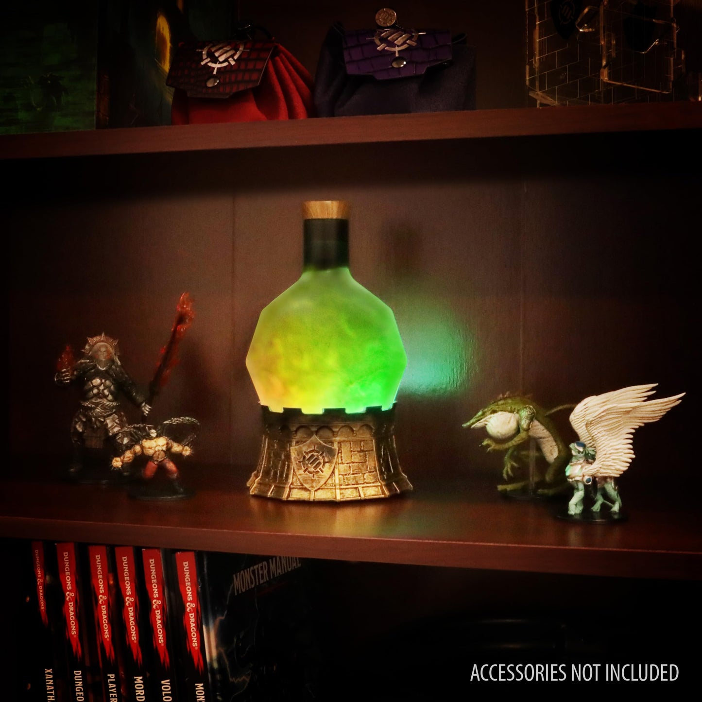 Enhance Gaming Sorcerer'S Potion Light With Swirling Mystical Brew - Potion Bottle Mood Light Prop For Tabletop Game Immersion,