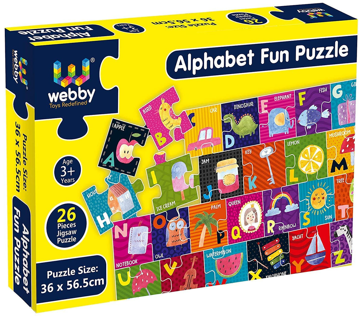 Webby Alphabets Floor Puzzle For 3 And Above, 26 Piece, Multicolour  Kids
