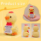 Mini Funny Positive Duck  Knitted Wool Duck Toy with Positive Card - Creative Cute Crochet Doll Emotional Support Cheer Up Keepspirit-inspired flavor Gift for Friends  Student  Christmas