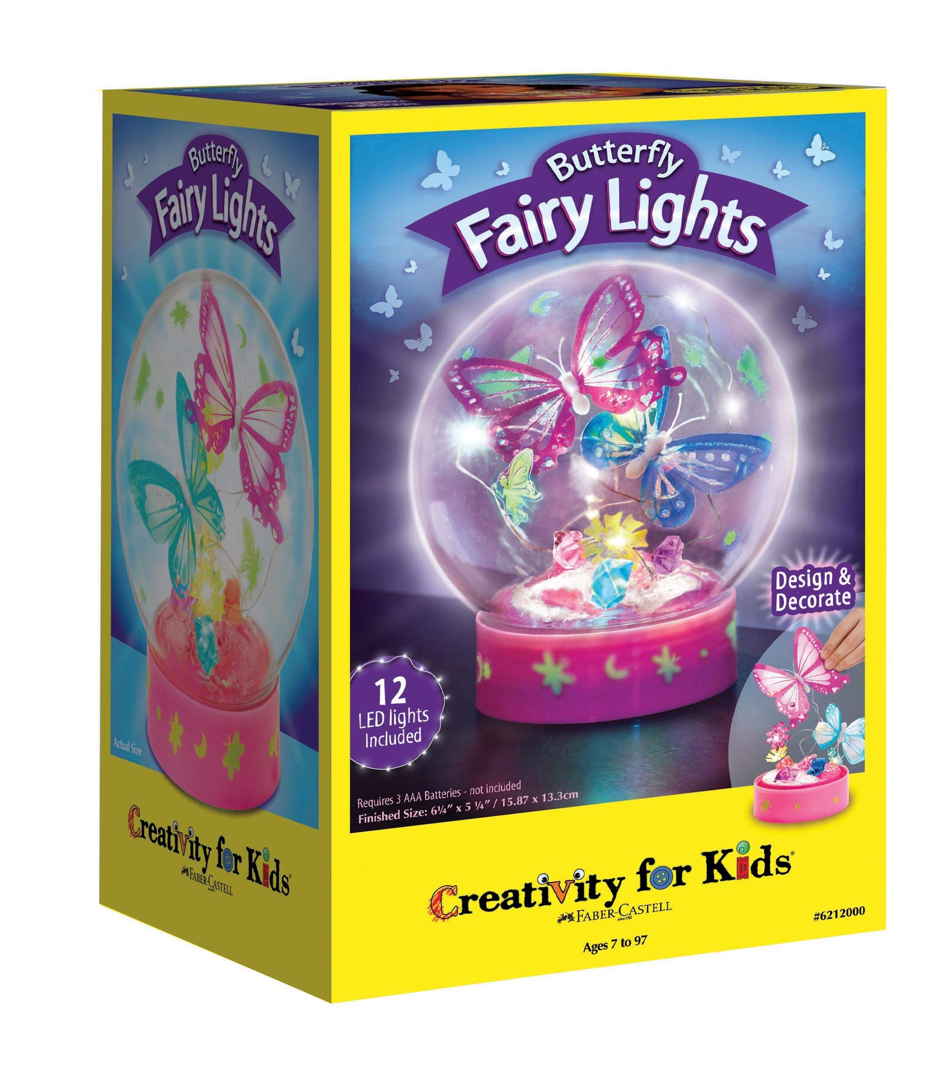 Creativity for Kids Butterfly Fairy Lights Craft Kit - Makes 1 Butterfly Night Light for Kids