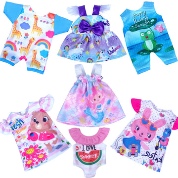 Alive Baby Clothes, 7 Sets Baby Doll Clothes Accessories Dress Swimsuit Outfit For 10-12 Inch Dolls Girls Birthday Xmas