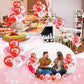 Relaxgiant 4 Set 10 Inches Valentines Balloon Stand Kits for Table Valentines Day Balloon Holder Centerpieces with Base and Cong