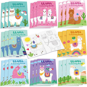 Funrous 24 Set Llama Coloring Books Llama Party Favors Bulk DIY Color Your Own Alpaca Crafts Paper Birthday Decorations for Home