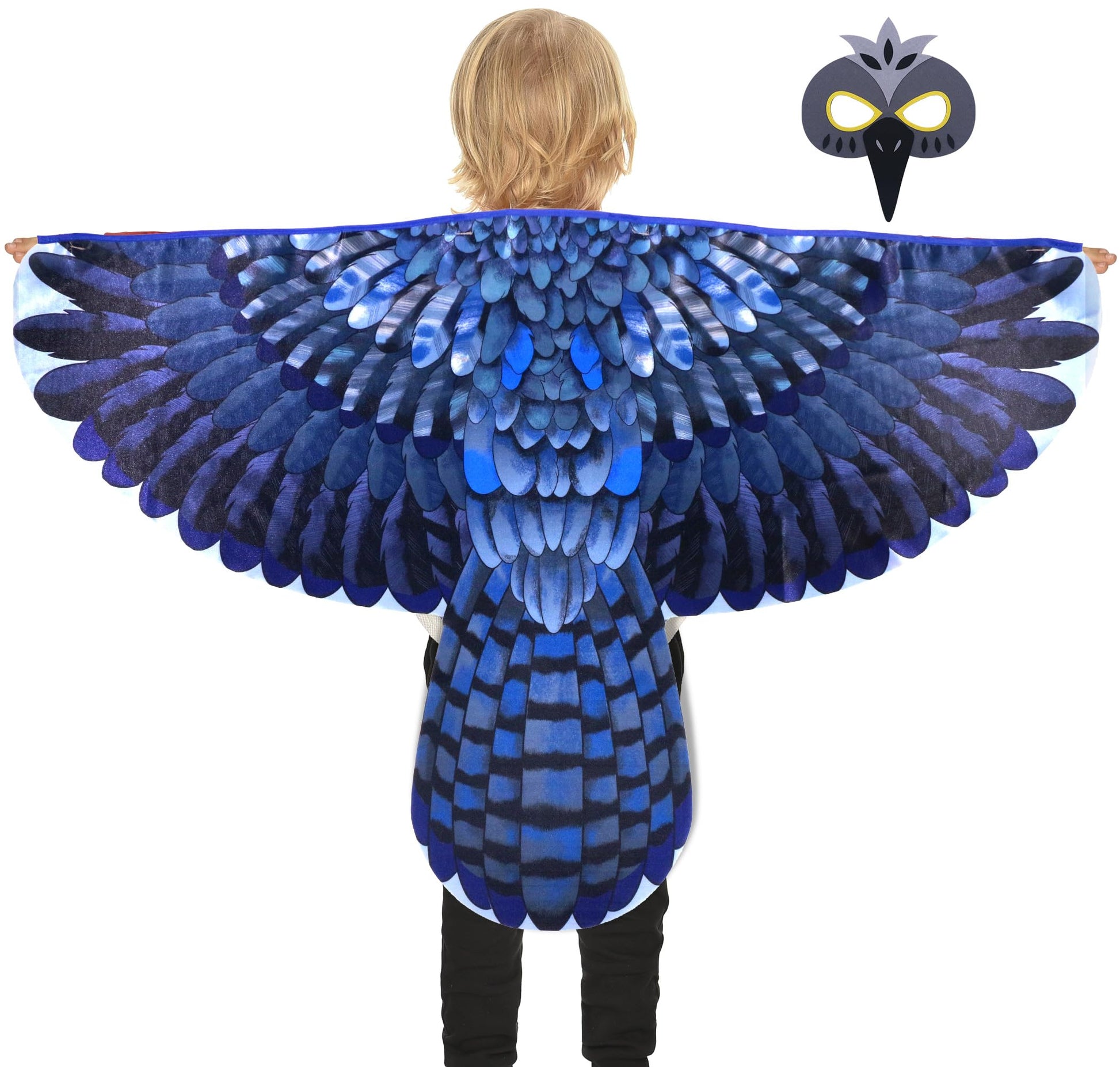 D.Q.Z Bird-Wings-Owl-Costume For Kids With Mask, Dress Up Clothes For Boys Girls Toys Eagle Role Play Hallowen Party (Black)