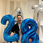 Navy Blue 2 Balloon, Number Balloon 40 Inch, Two Balloon Number Birthday Decorations, Second 2Nd Birthday Party Supplies, Number