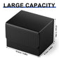 Tioplior Card Deck Box Fit For Mtg Deck Box With Black Card Dividers, 4 Pack Horizontal Leather Deck Card Box For Tcg Magic Commander Trading Card Deck Box Card Storage Box
