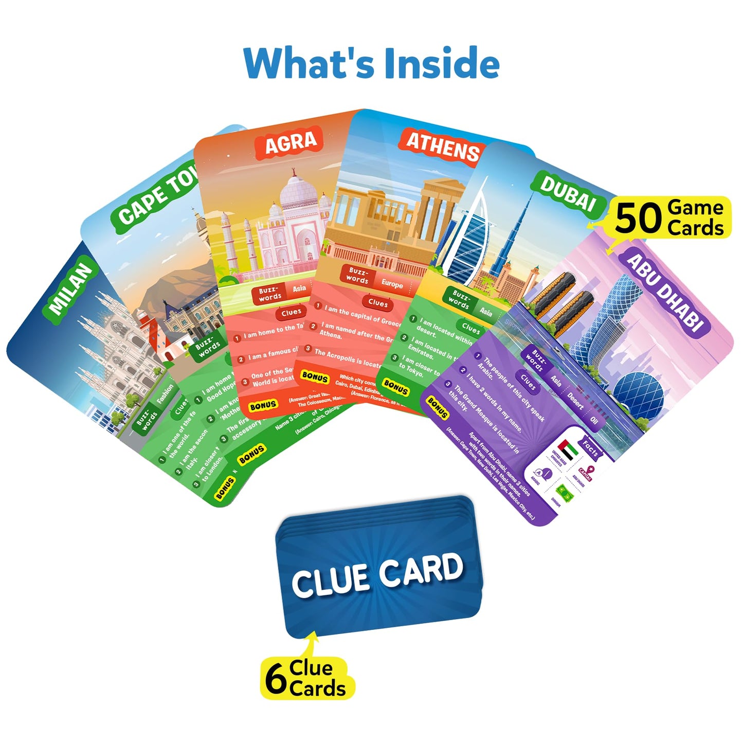 Skillmatics Card Game - Guess in 10 Cities, Educational Travel Toy for Ages 8+, Multicolor, Model SKILL35GAW
