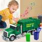 Mostop Large Garbage Truck Toy - Friction Powered Waste Management Garbage Recycling Truck With Lights, Sounds, 3 Rear Loader Tr