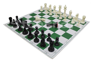 Stonkraft 18.2   X 18.2   Tournament Chess Vinyl Foldable Chess Game With Solid Plastic Pieces (With Two Extra Queens + Vinly Po