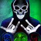 Sumind Halloween LED Mask Scary LED Skeleton Mask Purge Hacker Mask Glow in The Dark Mask for Halloween Costume Party(White)