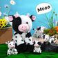 Sumind 5 Pcs Cow Plush Animals Set Mommy Cow Stuffed Animal With 4 Baby Cute Calf In Her Tummy Mommy And Baby Small Plush For Boys Girls(Cute)