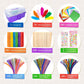 1405 Pcs Art and Craft Supplies for Kids, Toddler DIY Craft Art Supply Set Included Pipe Cleaners, Pom Poms, Feather, Folding St