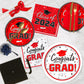 Graduation Party Supplies Graduation Party Red Class Of 2024 Tableware Disposable Paper Plates Napkins Cups Banne Tablecloth For