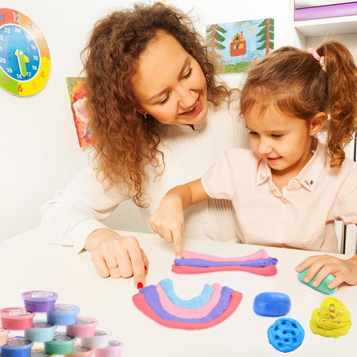 Butter Slime Kit 14 Pack, Kids Party Favors, Visual and Tactile Experience, Stress Relief Toy, Goody Bag Toys, Christmas Stockin
