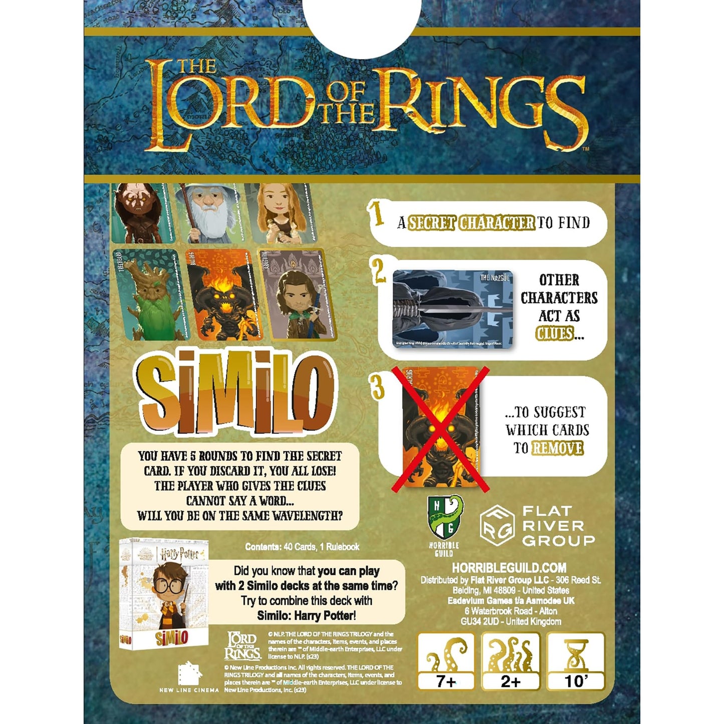 Horrible Guild: Similo: The Lord Of The Rings - Cooperative Deduction Card Game, Officially Licensed, Middle Earth Characters, A