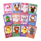 JIALWEN 12 Pack Valentines Day Cards for Kids with Animal Finger Puppet for Kids Valentine Theme Gifts Greeting Cards School Cla