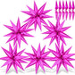 Hot Pink Star Balloons, 72 Pcs Star Foil Balloons, Explosion Starburst Cone Mylar Balloons Spike Balloons For Christmas Party Su