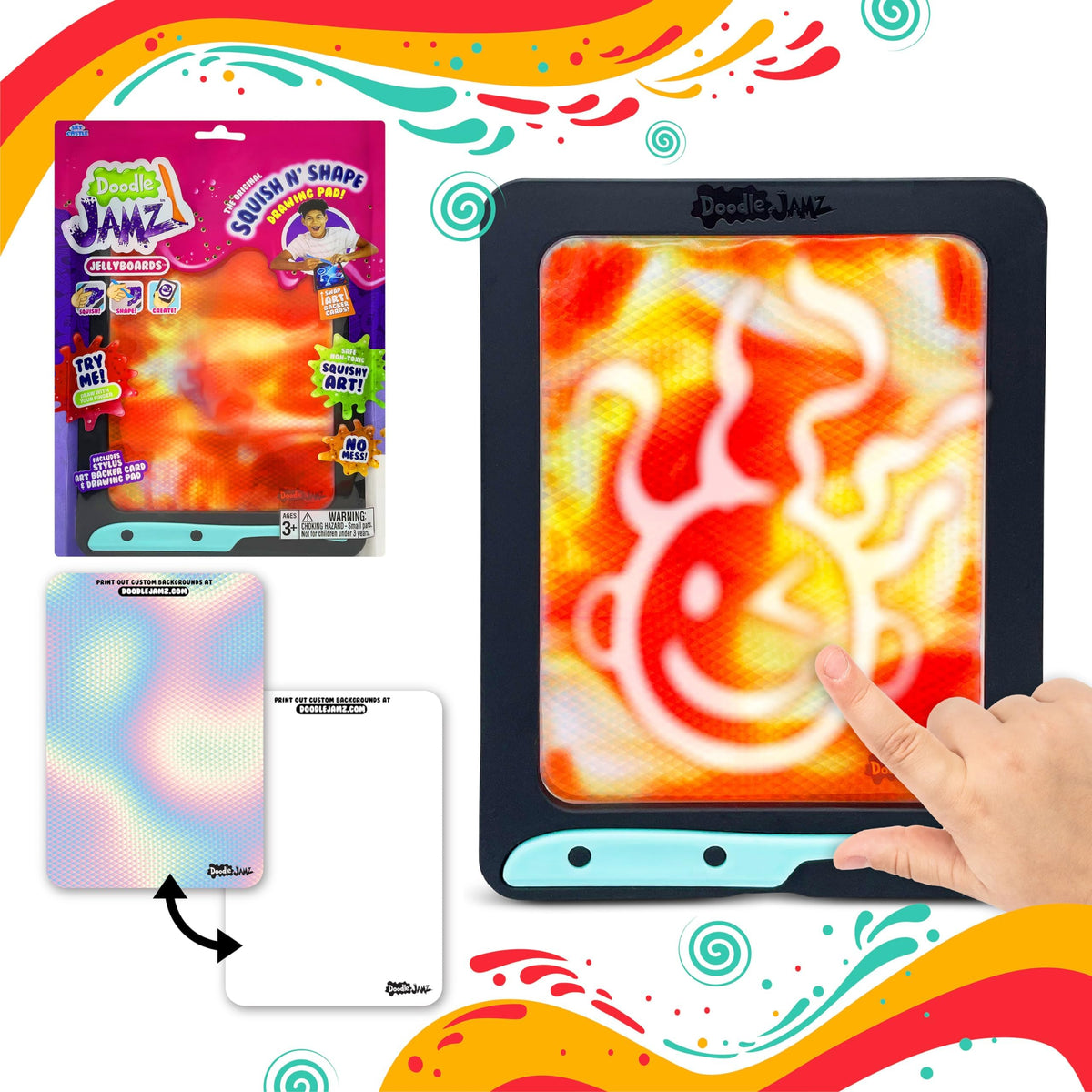 Sky Castle Doodlejamz Jellyboards  Squishy Drawing Pads Filled With Nontoxic Sensory Gel  Nomess Fidget Art  Asmr  Reusab