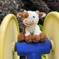 9 Inches Cow Stuffed Animal Soft Plush Cute Cow Doll For Boys Girls (Brown Cow)