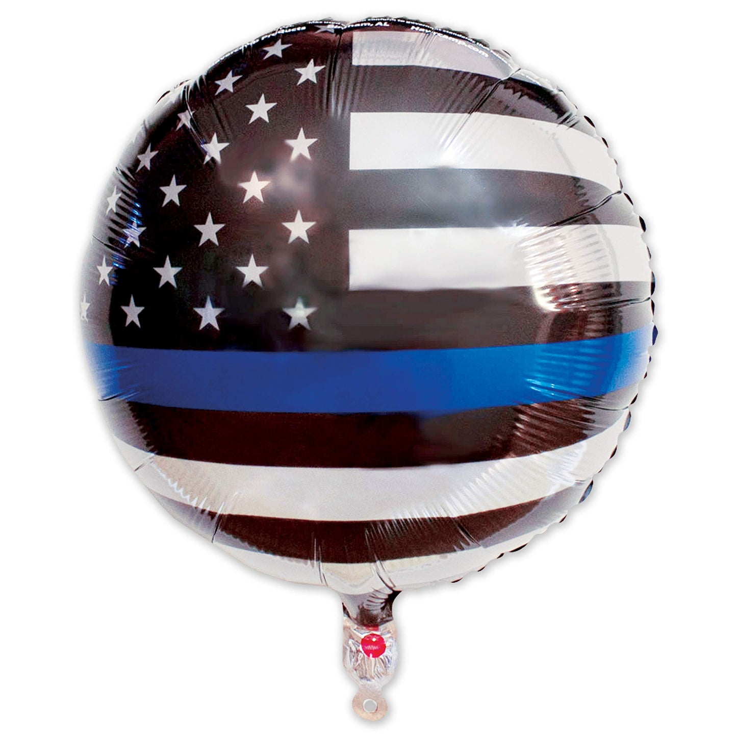 Havercamp’S Police-Thin Blue Line Pattern 18” Round Mylar Balloon